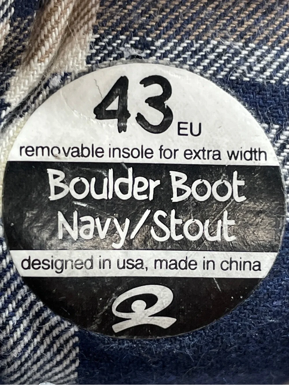 Lems Boulder Boot Mens Size 10 Navy Stout Zero-Drop Wide Toe Box Boots Comfort